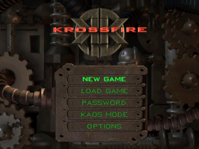 KKND Krossfire title screen for Playstation